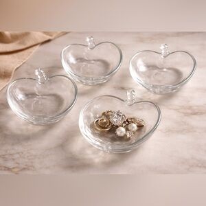 Set of 4 Vintage Atlas Glass Apple Pinch Bowls | Trinket Dishes Teacher Gift